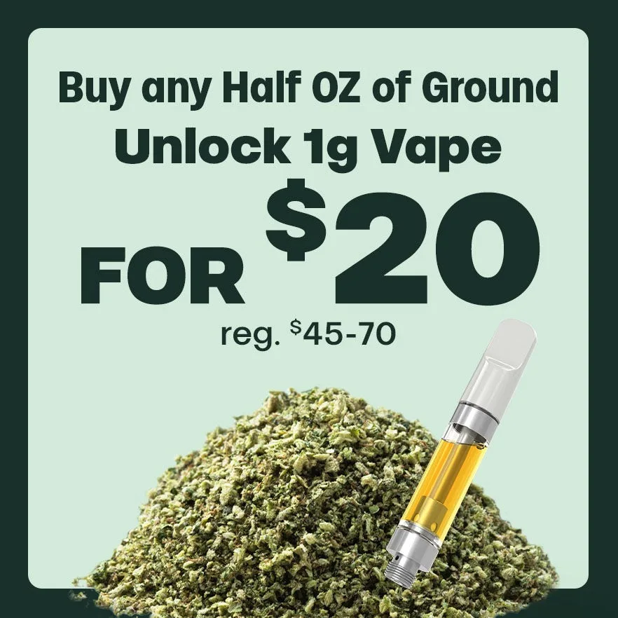 Trulieve: Buy any Half OZ of Ground Unlock 1g Vape for $20