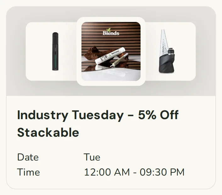 Sanctuary Cannabis: Industry Tuesday – 5% Off Stackable in Florida