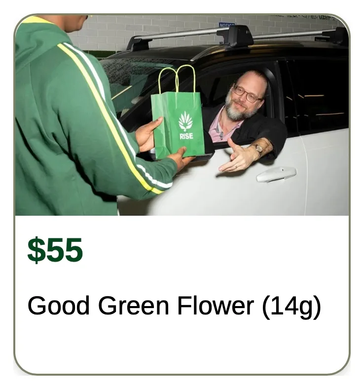 Rise: $55 Good Green Flower (14g)