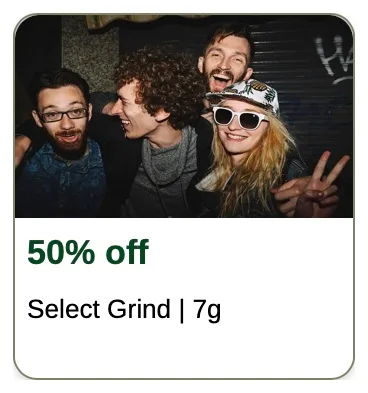 Rise: 50% off Select Grind | 7g, flower deal in Florida