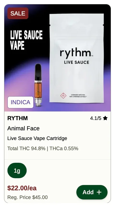 Rise: Live Sauce Vape - Animal Face, vapes deal in Florida